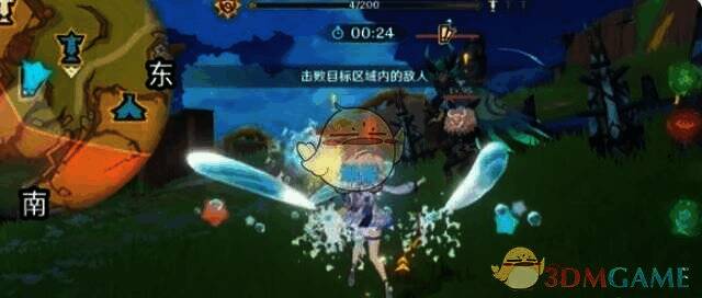 原神荣花竞捷之争荣花演武第3关基尼奇赶路及钩索画面