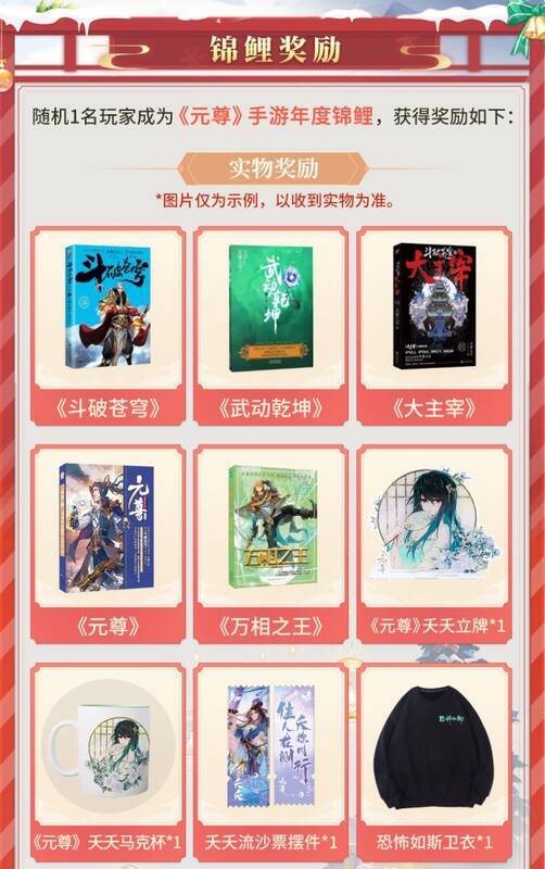 锦鲤活动奖励展示