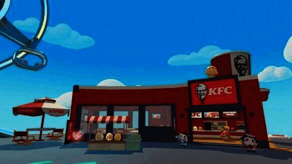 蛋仔岛KFC小店外观图