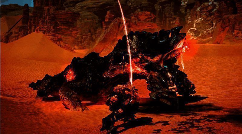 《怪物猎人：荒野》太刀集中突刺相关画面