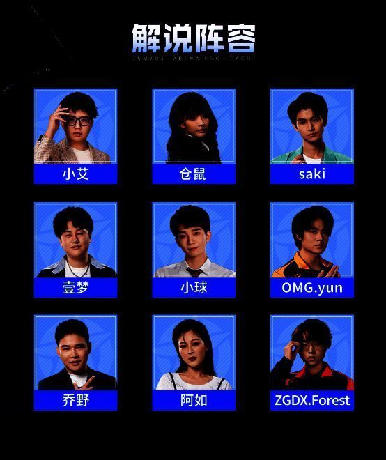 总决赛解说阵容画面