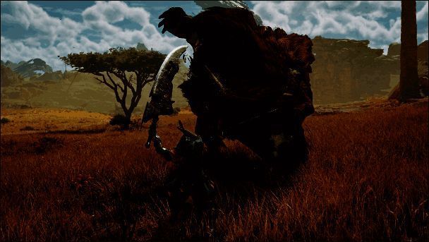 《怪物猎人：荒野》大剑上捞斩示意图