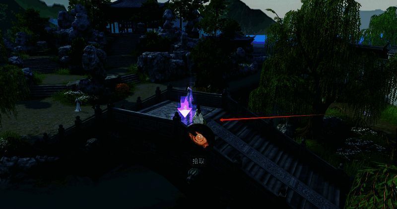 石拱桥上的行囊