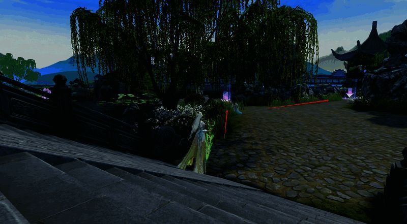 临水小路边的行囊