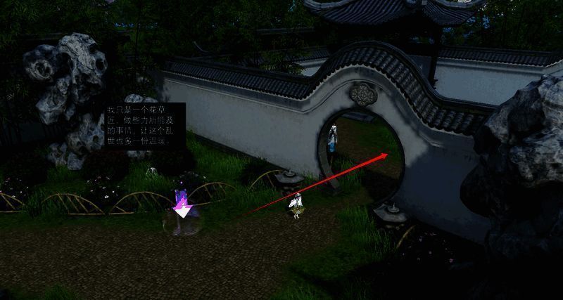 幽静小院山石后的行囊