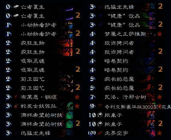 推荐卡组展示图