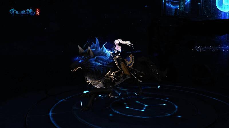 寒夜奔雷仰天咆哮图