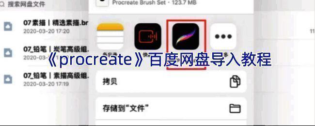 Procreate从百度网盘导入相关操作配图1