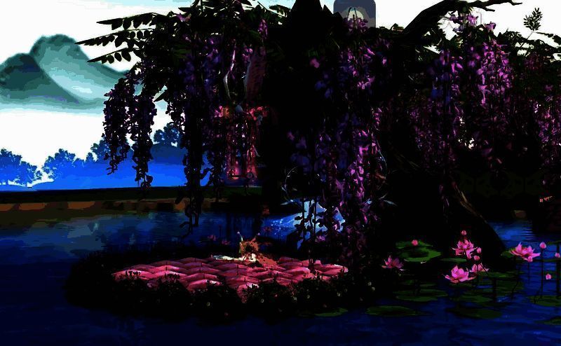 湖心花园搭建完成后的整体效果