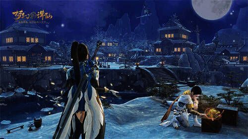 小池镇雪景画面