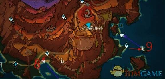 孑遗的留迹附近挑逗幻写灵位置示意图