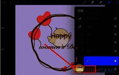 procreate选择背景颜色图层操作图