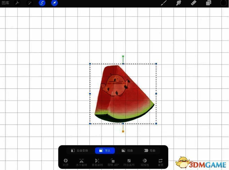 图案被矩形框选的界面图