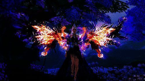 羽翼色彩变换效果图片