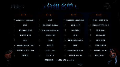 《月圆之夜》公开赛苏州站分组名单图7