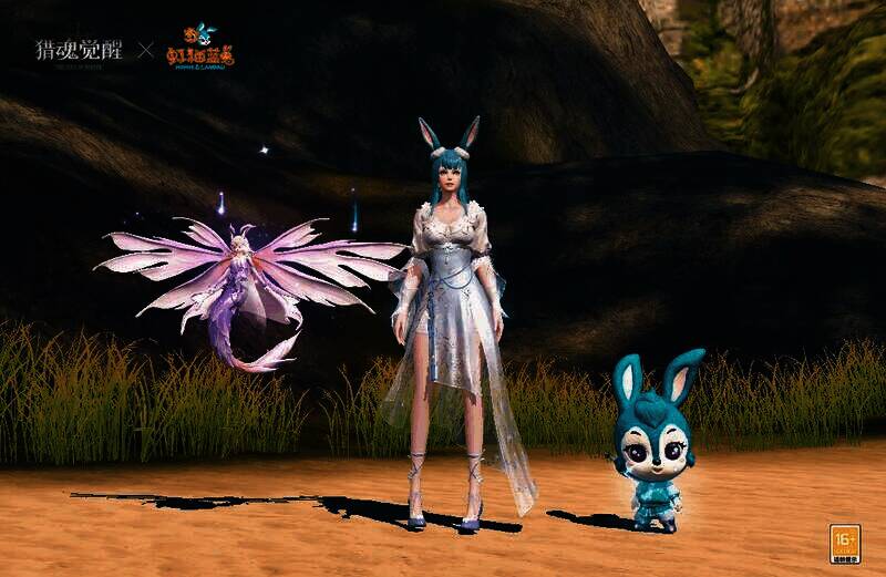 游骑兵穿戴虹猫蓝兔发型及蓝兔挂宠形象图