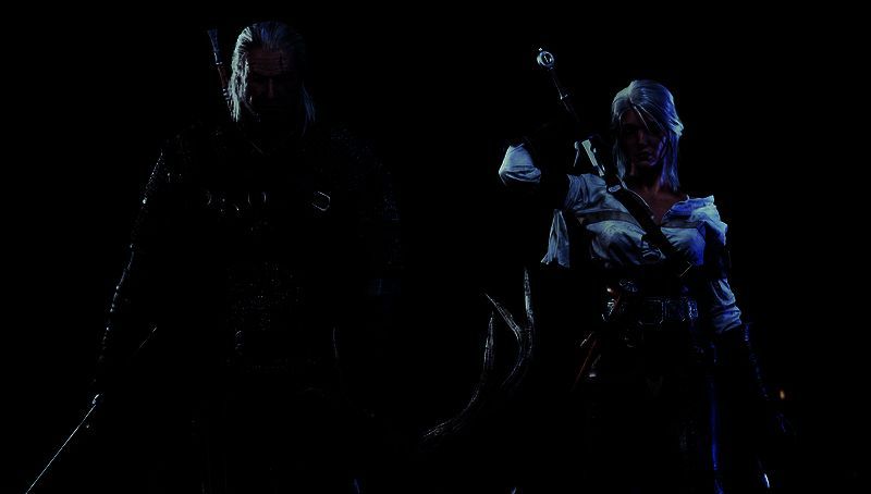 杰洛特和希里手办合照