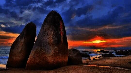 三亚亚龙湾和天涯海角等景点风景