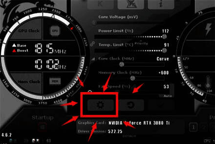 微星小飞机主界面设置按钮
