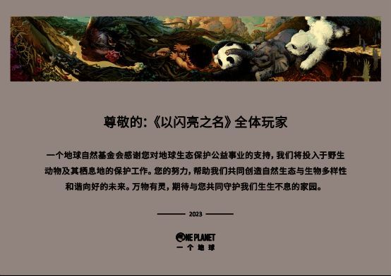 《以闪亮之名》捐款公示画面