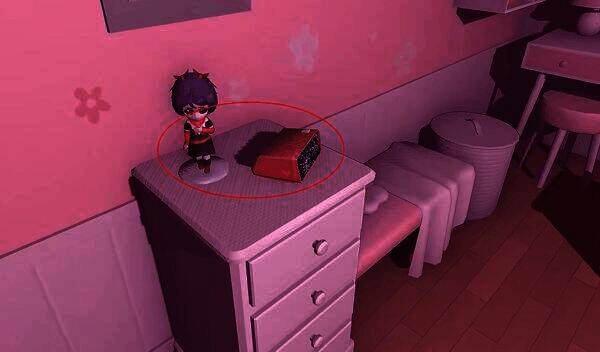 粉色房间柜子处拼图位置图