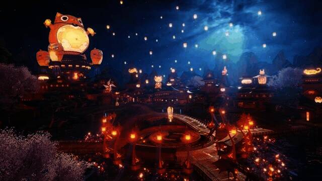 万妖城的繁华街景