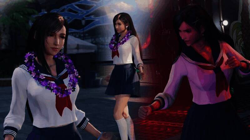 蒂法穿着新Mod服装的整体形象