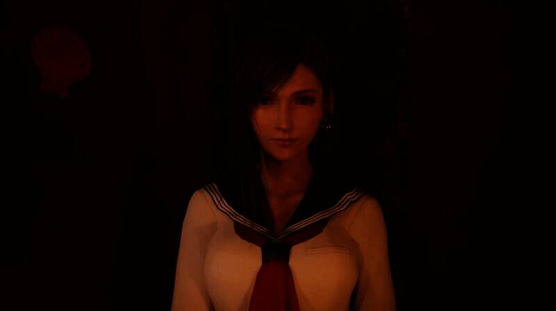 蒂法穿着新Mod服装的侧面图