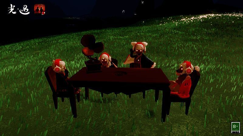 《光·遇》游戏内古典音乐长桌画面