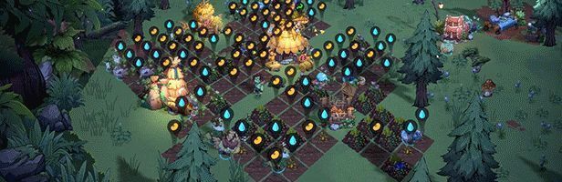 《Dino Topia》游戏种植生产画面示例