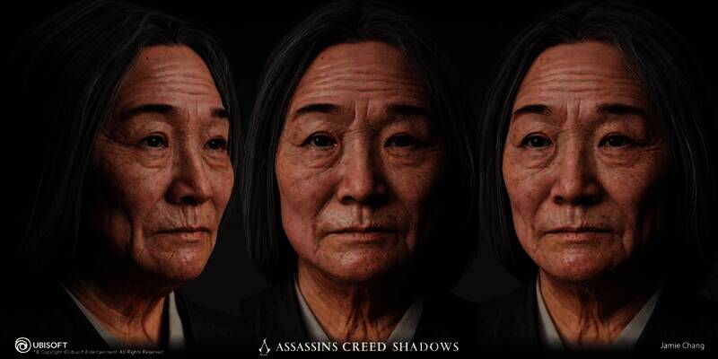 《刺客信条:影》游戏角色建模图7