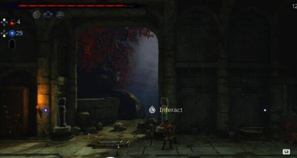 有许多雕像的房间画面