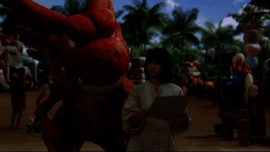 《新石器时代》游戏画面中孙燕姿现身场景