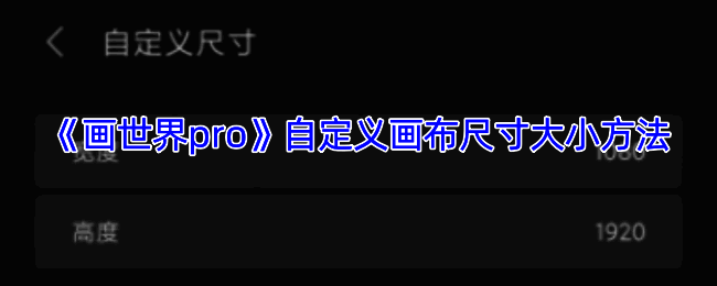 画世界pro自定义画布相关界面