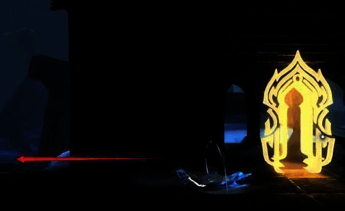 向左跑至断台处的游戏画面