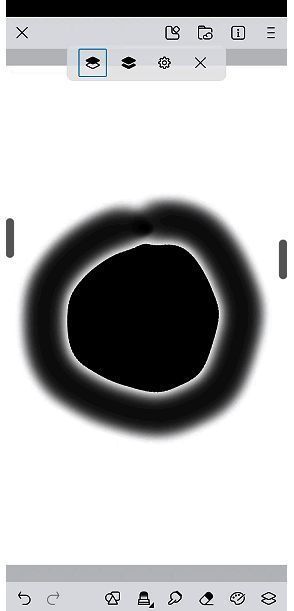 画世界使用柔边笔画圆填充后出现白边示例图