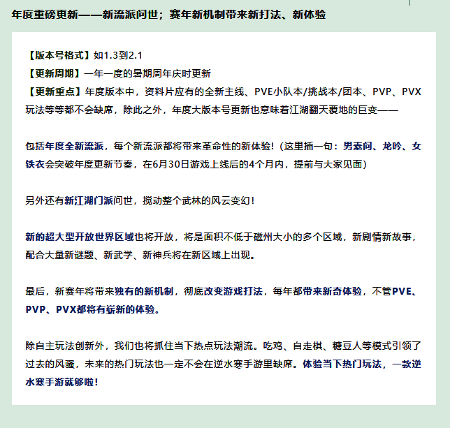 逆水寒手游年度重磅更新相关图片