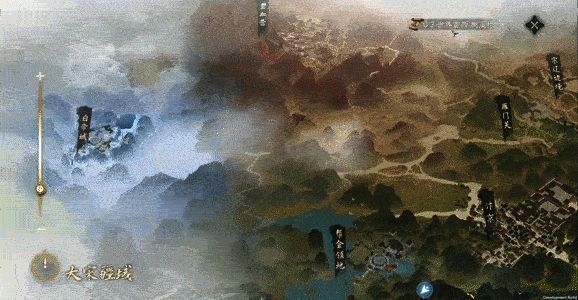 逆水寒手游开放世界地图规划动图