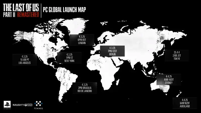 《最后的生还者2》不同时区上线时间图片2