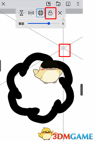 画世界移动和锁定对称轴的操作展示