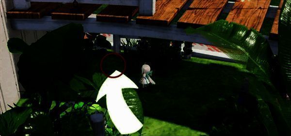 开放空间瓶中小径叉子所在位置标记图