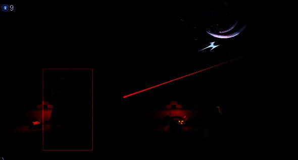 看到站在地上敌人的场景图