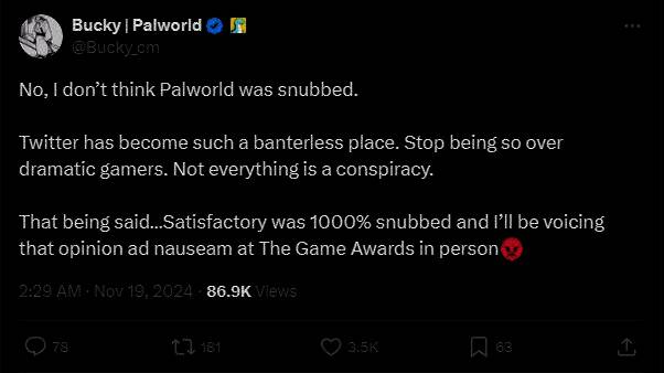 《幻兽帕鲁》社区经理推文相关图片