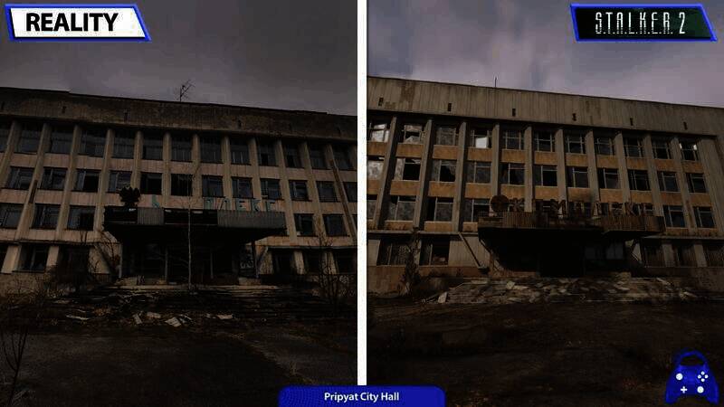 《潜行者2》游戏与现实对比画面3