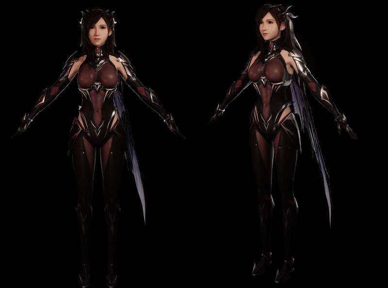 《最终幻想》蒂法和爱丽丝等角色新3D模型图