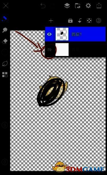 画世界隐藏背景图层后界面