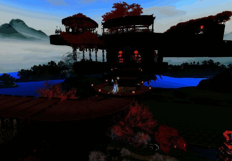 家园水榭楼阁细节展示