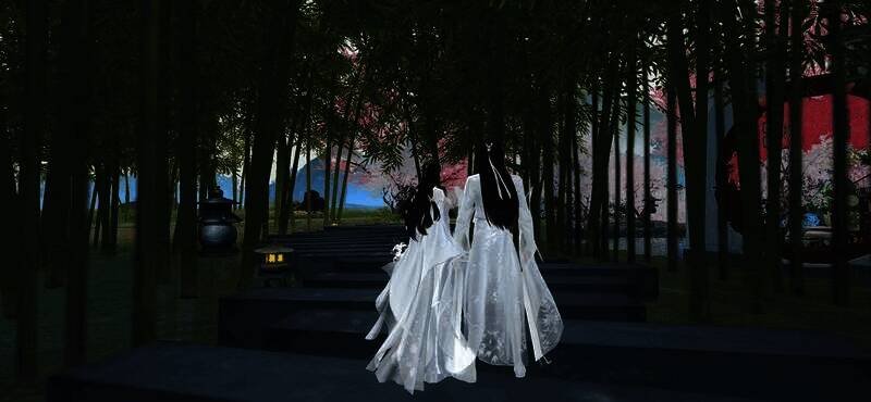 婚纱照拍摄现场场景