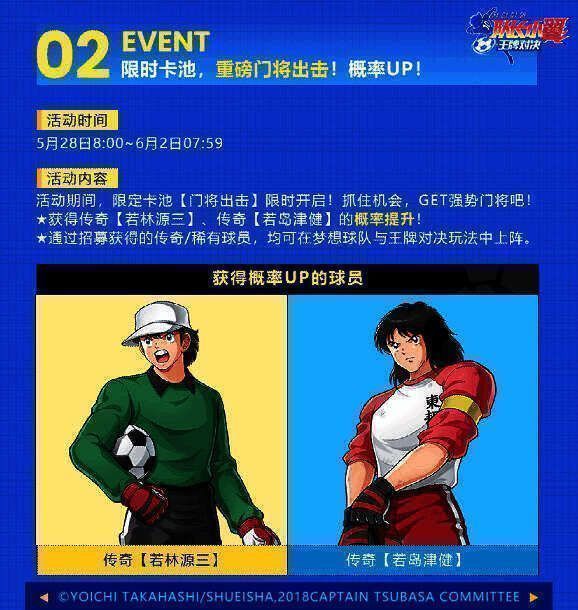 《队长小翼：王牌对决》门将卡池画面