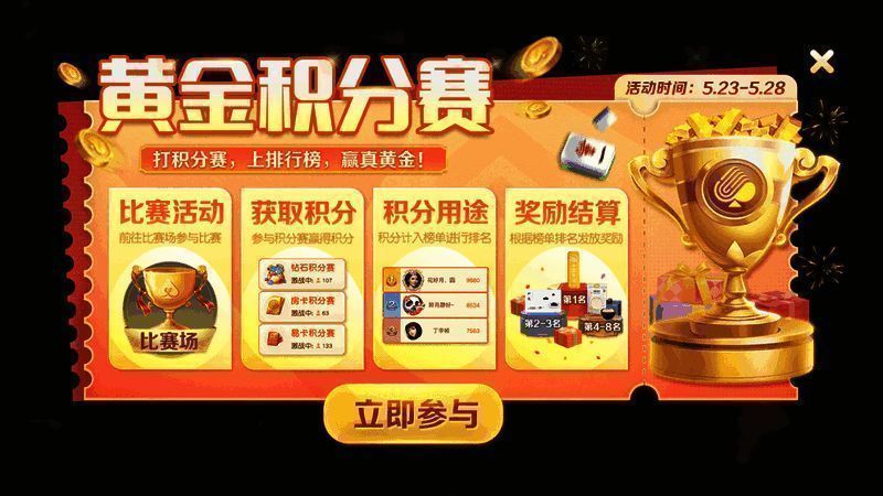 《网易棋牌》黄金积分赛赛制说明图